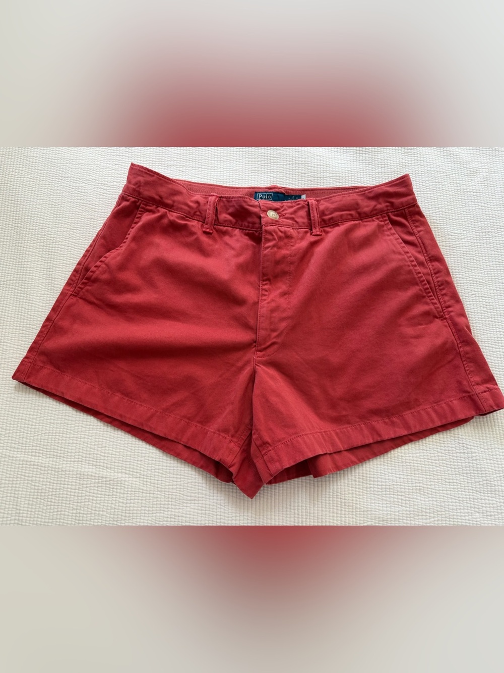 Polo by Ralph Lauren Nantucket Red Cotton Chino Shorts. Size 6.